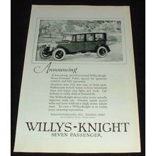 1923 Willys-Knight 7-Passenger Sedan Car Ad NICE!!