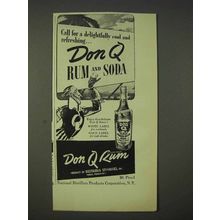 1940 Don Q Rum Ad - Cool Refreshing Rum and Soda