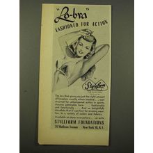 1947 Styleform Lo-Bra Ad - Fashioned for Action