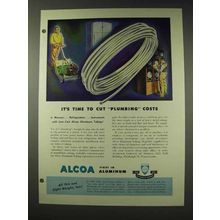 1948 Alcoa Aluminum Ad - Cut Plumbing Costs