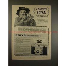 1956 Edixa Rangefinder Model C Camera Ad - Gabby Hayes!
