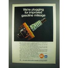 1973 AC Spark Plugs Ad - Improved Gasoline Mileage