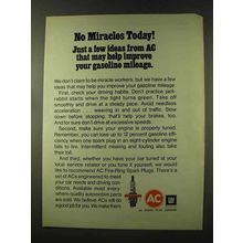 1973 AC Spark Plugs Ad - No Miracles Today!