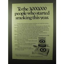 1975 Vantage Cigarettes Ad - 3,000,000 Started