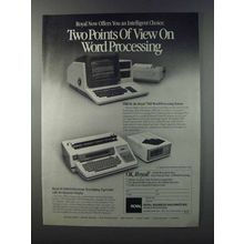 1981 Royal 7000 Word Processing & SE6000D Typewriter Ad