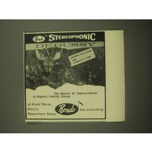 1958 Rondo Stereophonic Advertisement - Rondo Stereophonic Debussy