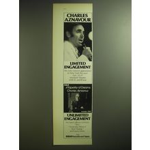 1974 RCA A Tapestry of Dreams Charles Aznavour Album Advertisement