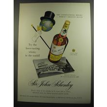 1952 Sir John Schenley Whisky Ad - Try the finest-tasting whisky in the world