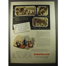 1954 Douglas DC-7 Airliner Ad - Today you get there 4 times as fast