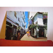 GONZALEZ BADIA STREET, COSTA DEL SOL, MARBELLA used postcard 1973 pm #