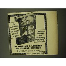 1959 Norton Book Ad - The Ugly American by Lederer & Burdick - Best-selling