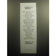1993 American Library Association Advertisement - A Nation of Readers