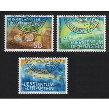 Liechtenstein Fish Bullhead Trout Grayling 3v 1987 CTO SG#915-917