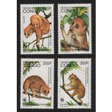 Congo WWF Golden Potto 4v 1997 MNH MI#1504-1507 Sc#1134 a-d