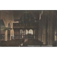 Interior, St Michael's Church, Mere, Wiltshire, c.1905-10 - John Watson Postcard