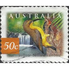 AUSTRALIA, BIRD, Yellow-bellied Sunbird s/a, orange 2003, 50c, #3