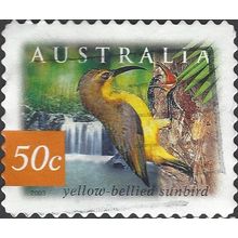 AUSTRALIA, BIRD, Yellow-bellied Sunbird s/a, orange 2003, 50c, #4