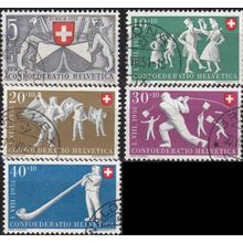 SCHWEIZ SWITZERLAND [1951] MiNr 0555-59 ( O/used ) [02] Pro Patria