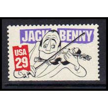 2564 29c Jack Benny Fine MNH BPS Bottom W5627