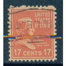 Used 822 17c Andrew Johnson Fine NA1511