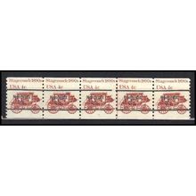 1898Ab 4c Stagecoach Fine MNH Dry Gum PNC 5/5 Line Gap AA0029