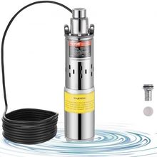 Solar Water Pump, 24V DC 277W Submersible Deep Well Pump, Max Flow 9.25 GPM,...