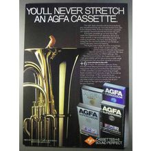 1980 Agfa Cassettes Ad - You'll never Stretch