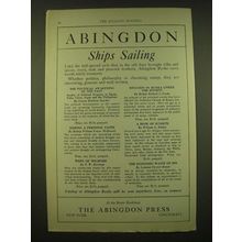 1924 The Abingdon Press Ad - Abingdon Ships Sailing