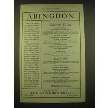 1924 The Abingdon Press Ad - Abingdon Books for To-day