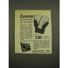 1952 Corcoran Hunting Mittens Advertisement