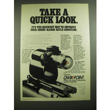 1973 Weaver Qwik-Point Scope Ad - Take a quick look. It's the quickest way