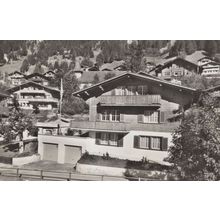 Chalet Munatius Adelboden Switzerland Rare Real Photo Postcard