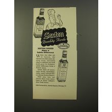 1954 Sexton Sauces Ad - Sexton sauces make a subtle difference