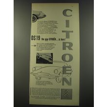 1956 Citroen DS19 Car Advertisement