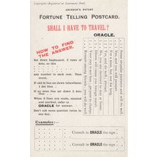 Fortune Telling Oracle Should I Travel Mystic Divination Old Postcard