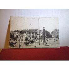THE PLACE DE LA CONCORDE, PARIS, FRANCE used antique postcard 1913 pm =