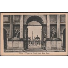 Piazza del Popolo vista dalla Porta, Roma, c.1910s - Verdesi Cartolina