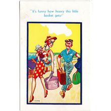 SEASIDE COMIC POSTCARD BY TROW NUMBER 12104 PUBLISHED BY BROOK PUBLISHING (1451)