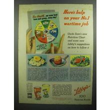 1943 Libby's Food Ad - Help On Your No.1 Wartime Job