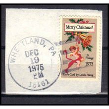 Used 1580 10c Christmas Card Wheatland, PA. E2008
