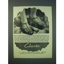 1942 Clarks Sandals Ad - There is less petrol, but miles of springy turf