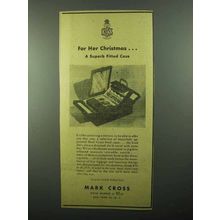 1943 Mark Cross Fitted Case Ad - For Her Christmas