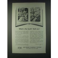 1946 Southern Railway System Ad - Which is the South? Both Are!