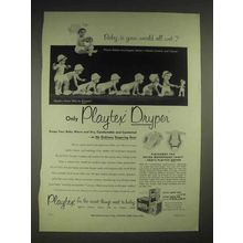 1952 Playtex Dryper Diaper Ad - Is Your World All Wet?