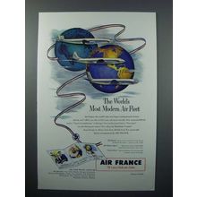 1953 Air France Ad - World's Most Modern Air Fleet