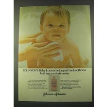 1974 Johnson's Baby Lotion Ad - Put Back Softness
