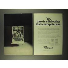 1975 Whirlpool Dishwasher Ad - Scours Pots Clean