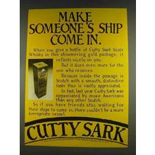 1978 Cutty Sark Scotch Ad - Make Someone's Ship Come In