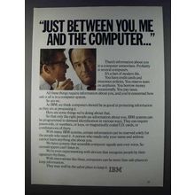 1980 IBM Computers Ad - Just Between You, Me