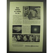 1945 General Electric Ad - Scientists Working For You
